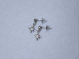 cubic square star earring