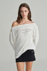 Kleen club one-shoulder top, White