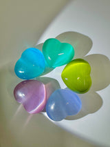 Catseye heart gemstone necklace (5color)