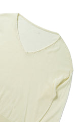 Button v-neck knit_ivory