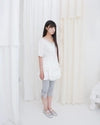 TEA DIARY V-NECK TOP / WHITE
