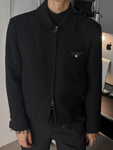 ASCLO Wool Tweed Zip Up Blouson (2color)