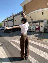 ポイントバッククリップワイドパンツ (3C)