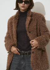 FAUX FUR SINGLE JACKET
