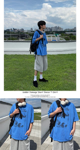 Vedder Damage Short Sleeve T-Shirt(BLUE)