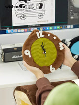 Creative design plush bedroom wall clock