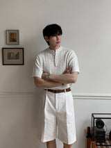 ASCLO One Tuck Cotton Half Pants (4color)