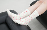[3PACK] 1507 ユニセックスドットベーシックソックス - スモールドット　アイボリー カラーパック