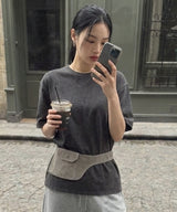 ユージュアルオーバーフィットピグメントTシャツ - 5COLOR