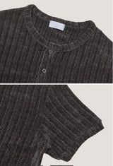 (M's)リベッドベロアヘンリーネックT 26SS-011