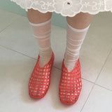 Mallang Jelly Mesh Flat Shoes Summer Sandals 7 Colors