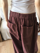 [MADE] Simo Pigment Banding Cotton Long Wide Pants