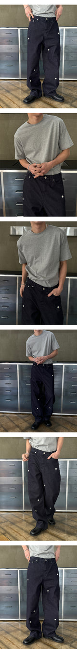 [S/S] Daisy semi wide denim pants