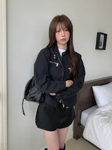 Hank Biker Nylon Windbreaker Jacket