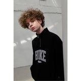 HUKE Logo Grey Half zip-up MTM