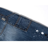 RG Painted Double Knee Washed Pants (Blue)