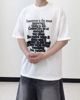 Life Lettering Short Sleeve Knit T-Shirt