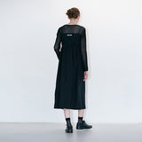 Glittering sheer knit black