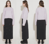 STUDS MAXI SKIRT [NAVY]