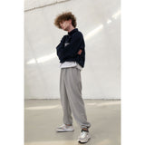 HUKE Logo Navy Half zip-up MTM