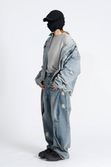 Poria Vintage Crop Denim Jacket