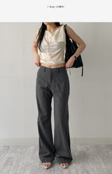 [Unisex] サマー ブーツカット ワイド スラックス