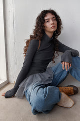 SOFT POSE TEE - CHARCOAL