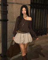 [ORIGINAL] Mellow U-Neck Long Sleeve Knit