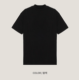 [MUSCLE FIT] Slit mock neck half knit(3color)