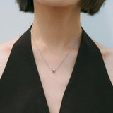 TEXTURE RING NECKLACE (SILVER)