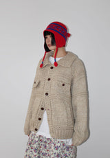 (WOOL) HEAVY CRAFT KNIT CARDIGAN