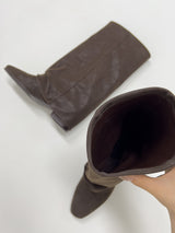 Peanut Fold Layered Long Boots
