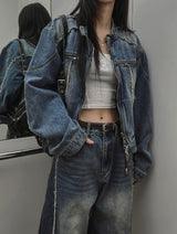 Lundy Dekki Biker Denim Jacket