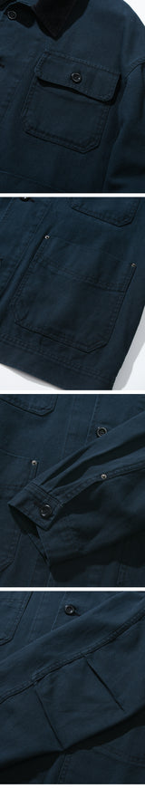 CANVAS COTTON WORK JACKET_BLUE GREEN