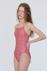 [Gingham Cottage_red] ワンピース スイムウェア