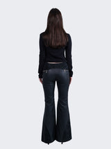 Waffle Hook Top Black