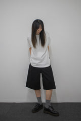 Side Slit Darted Bermuda Brown