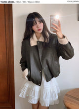 #BY Boa Collar Leather Blouson (2color)