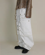 Kuro banding snap pocket wide fit washed pants