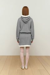 WITTY BUNNY FUR MINI SKIRT [MELANGE GRAY]