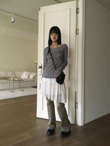 ティップトゥルーズフィットシースルー長袖Tシャツ