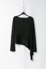 unbal stripe boatneck knit(3colors)