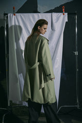 BALLOON TRENCH COAT -BEIGE