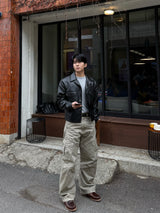 Millie cropped leather blazer jacket