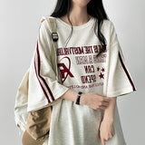 I-リングボクシーフィットトラックライン半袖Tシャツ