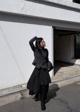 メッシュレイヤードロングスカート