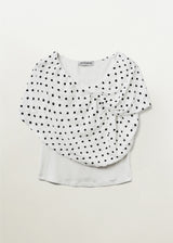 ドットドレープスリーブレス (White)