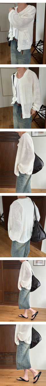 [Unisex] Ethnic see through cardigan(3color)