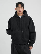Active pigment hood jacket 4color