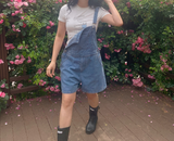 Opening Half Overalls Denim Overalls